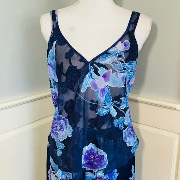 Vintage California Dynasty Satin Pajamas & Robe Floral Lingerie Set Medium - Picture 6 of 13